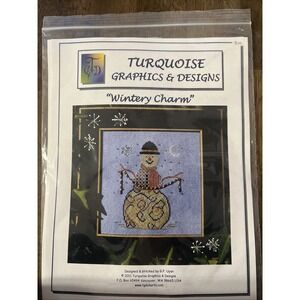 Turquoise Graphics & Designs "Wintery Charm" Cross Stitch Kit Brand New